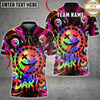 Maxcorners Darts Neon Smiley Dartboard Multicolor Customized Name, Team Name 3D Shirts