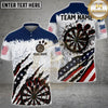 Maxcorners Darts Patriotic Target Burst Multicolor Customized Name, Team Name 3D Shirts