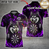 Maxcorners Darts Fierce Wolf Bullseye Multicolor Customized Name, Team Name 3D Shirts