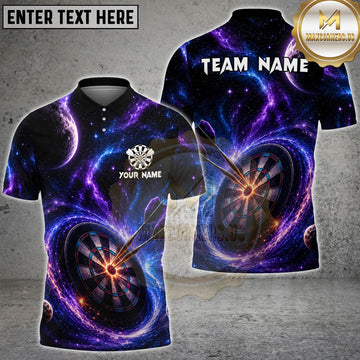 Maxcorners Darts Galaxy Dartboard Bullseye Multicolor Customized Name, Team Name 3D Shirts