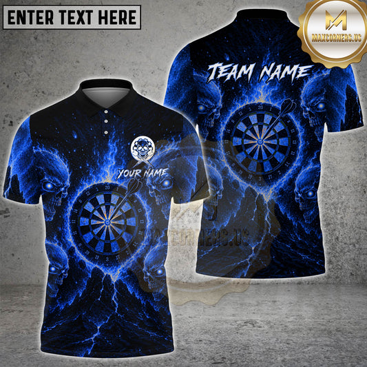 Maxcorners Darts Skull Dartboard Multicolor Customized Name, Team Name 3D Shirts