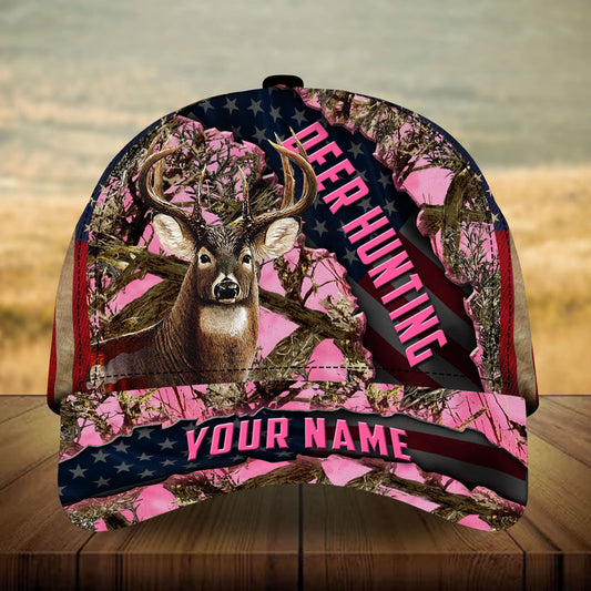 Maxcorners The Best Loralle Deer Hunting Personalized Hats 3D Multicolored