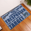 Maxcorners Hunting Rubber Doormat, Hunting You Are No Longer A Trespasser You Are Now A Target Welcome Doormat, Indoor Outdoor Door Mat, Home Decor