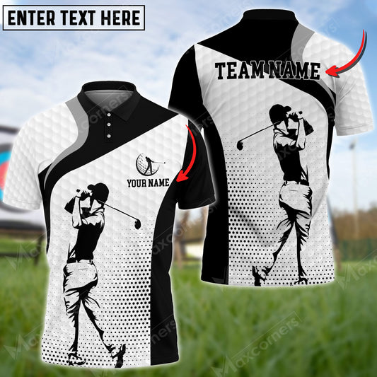 Max Corner Customized Name Golf Lover Ball Skin Multicolor Sport Jersey Pattern Custom 3D Polo Shirt
