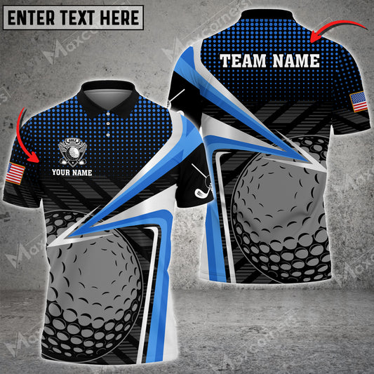 MaxCorners Customized Name Casual Golf Multicolor Sport Jersey Pattern Custom 3D Polo Shirt