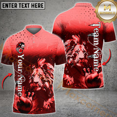 Maxcorners Bowling Ball & Pins Flame Pattern Jersey Style Personalized Name, Team Name 3D Polo Shirt (4 Colors)