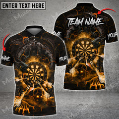 Maxcorners Darts Ghost Reaper Dartboard Pattern Color Options Personalized Name, Team Name Unisex 3D Shirt