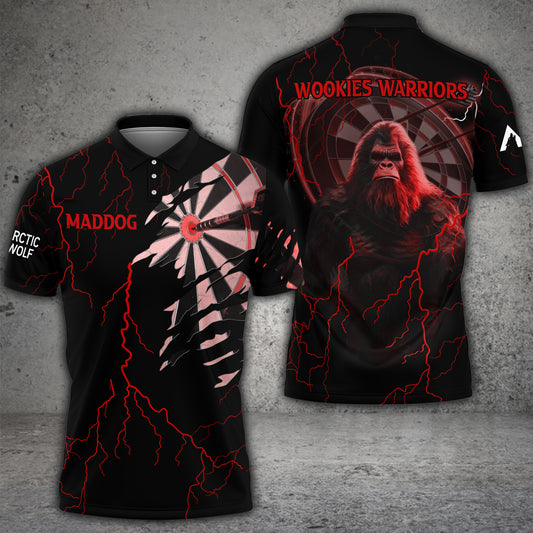 Max Corners Lightning Bigfoot Darts 3D Personalized Sport Jersey Polo Shirt For  Michael Detherage