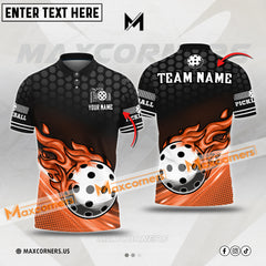 Maxcorners Pickleball Multicolor Fire Pattern  Personalized Name, Team Name 3D Shirt (Copy)
