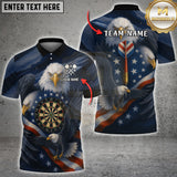 Maxcorners Dartboard Eagle USA Flag Multioptions Customized Name, Team Name 3D Shirts