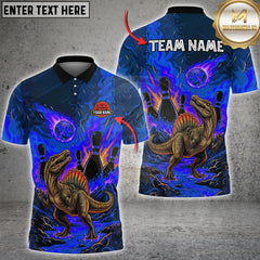 Maxcorners Bowling Inferno Spinosaurus Strike Multioptions Customized Name, Team Name 3D Shirt (5 Colors)