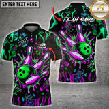 Maxcorners Bowling Toxic Skull Multioptions Customized Name, Team Name 3D Shirt (5 Colors)