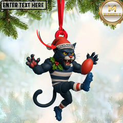 Maxcorners Personalized AFL Rugby Mascot Character Christmas 3D Ornament, Custom Holiday Tree Decor, Perfect Gift for Hunter