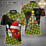 Maxcorners Christmas Bowling Tree Multioptions Customized Name, Team Name 3D Shirt (4 Colors)