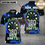 Maxcorners Glitch Digital Dartboard Customized Name, Team Name 3D Shirts (4 Colors)