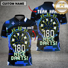 Maxcorners Glitch Digital Dartboard Customized Name, Team Name 3D Shirts (4 Colors)