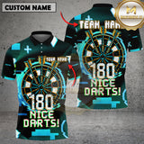 Maxcorners Glitch Digital Dartboard Customized Name, Team Name 3D Shirts (4 Colors)