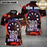 Maxcorners Glitch Digital Dartboard Customized Name, Team Name 3D Shirts (4 Colors)