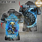 Maxcorners Grumpy Old Man With His Darts Multicolors Customized Name, Team Name 3D Shirts (4 Colors)