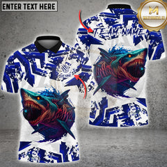 Maxcorners Bowling Monster Shark Strike Graphic Multioptions Customized Name, Team Name 3D Shirt (5 Colors)