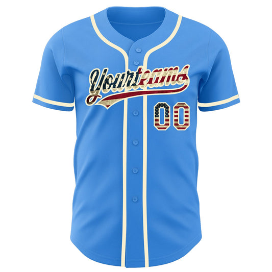 Maxcorners Custom White Vintage USA Flag-Black Premium Raglan Sleeves Baseball Jersey LM0210