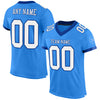 Maxcorners Custom Powder Blue White-Royal Mesh Authentic Classic Football Jersey LM2605