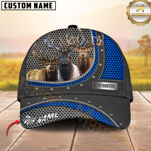Maxcorners Hunting Style Metal Pattern Mesh Cap Personalized Name 3D Cap