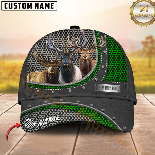 Maxcorners Hunting Style Metal Pattern Mesh Cap Personalized Name 3D Cap