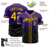 Maxcorners Custom Purple Gold-Black Authentic Fade Fashion Baseball Jersey LM2605