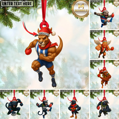 Maxcorners Personalized AFL Rugby Mascot Character Christmas 3D Ornament, Custom Holiday Tree Decor, Perfect Gift for Hunter
