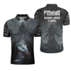 Maxcorners Gone Fishing Reaper Fishing Men 3D Polo