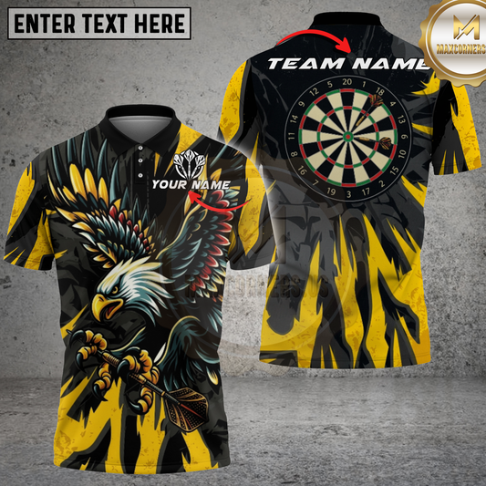 Maxcorners Dart Shirt Fierce Eagle Artwork Multicolor Options Personalized Name, Team Name 3D Shirt