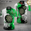Maxcorners Dartboard Blue Splash Graphic Multicolor Options Personalized Name, Team Name 3D Shirt