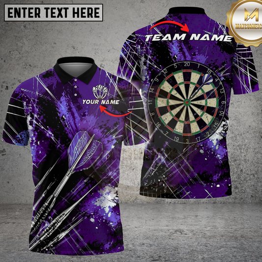 Maxcorners Dartboard Red Grunge Target Multicolor Options Personalized Name, Team Name 3D Shirt