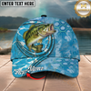 Maxcorners Fishing Cap Custom Fisherman Graphic Multicolor Options Personalized Name (12 Fish Species)