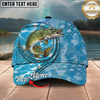 Maxcorners Fishing Cap Custom Fisherman Graphic Multicolor Options Personalized Name (12 Fish Species)