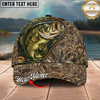 Maxcorners Fishing Cap Woodland Camo Design Multicolor Options Personalized Name (12 Fish Species)