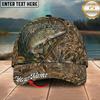 Maxcorners Fishing Cap Woodland Camo Design Multicolor Options Personalized Name (12 Fish Species)