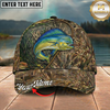 Maxcorners Fishing Cap Woodland Camo Design Multicolor Options Personalized Name (12 Fish Species)