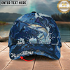 Maxcorners Fishing Cap Dynamic Water Splash Artwork Multicolor Options Personalized Name
