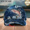 Maxcorners Fishing Cap Dynamic Water Splash Artwork Multicolor Options Personalized Name