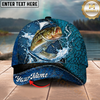 Maxcorners Fishing Cap Cracked Water Splash Design Multicolor Options Personalized Name