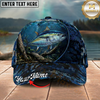 Maxcorners Fishing Cap Underwater River Scene Design Multicolor Options Personalized Name (12 Fish Species)