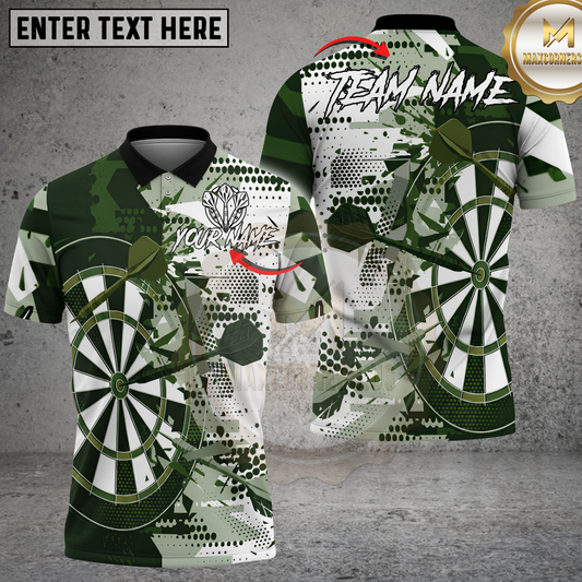 Maxcorners Darts Target Grunge Splash Multicolor Options Personalized Name, Team Name 3D Shirt (4 Colors)