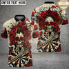 Maxcorners Skull Darts Rose Queen Gothic Multi Options Personalized Name, Team Name Unisex 3D Shirt (4 Colors)