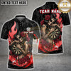 Maxcorners Darts Sugar Skull Rose Gothic Flame Multi Options Personalized Name, Team Name Unisex 3D Shirt (4 Colors)