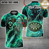 Maxcorners Darts Grim Reaper Electric Lightning Multi Options Personalized Name, Team Name Unisex 3D Shirt (4 Colors)