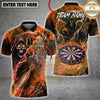 Maxcorners Darts Grim Reaper Electric Lightning Multi Options Personalized Name, Team Name Unisex 3D Shirt (4 Colors)