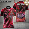 Maxcorners Darts Grim Reaper Electric Lightning Multi Options Personalized Name, Team Name Unisex 3D Shirt (4 Colors)