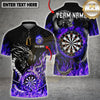 Maxcorners Darts Fire Dragon Flaming Dartboard Multi Options Personalized Name, Team Name Unisex 3D Shirt (4 Colors)